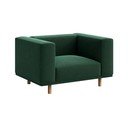 Temno zelen žameten fotelj Kukumo – Ame Yens