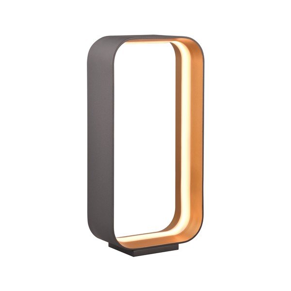 Črna LED namizna svetilka z glasovnim upravljanjem s pomočjo mobilne aplikacije s kovinskim senčilom (višina 41 cm) Cizione – CINQUE-image-2