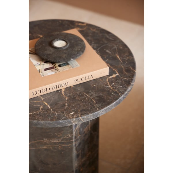 Marmorna okrogla stranska mizica ø 50 cm Naxos – Actona-image-2