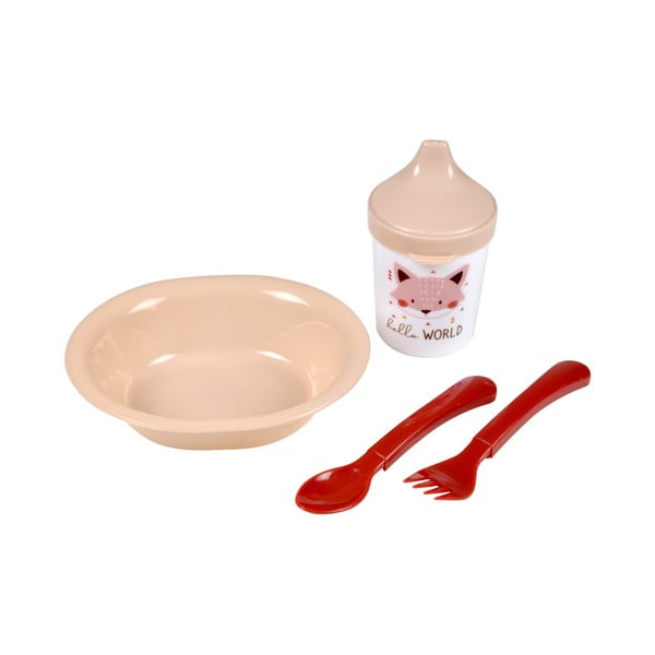 Plastičen otroški set posode 4 ks Forest – Bébé Douceur