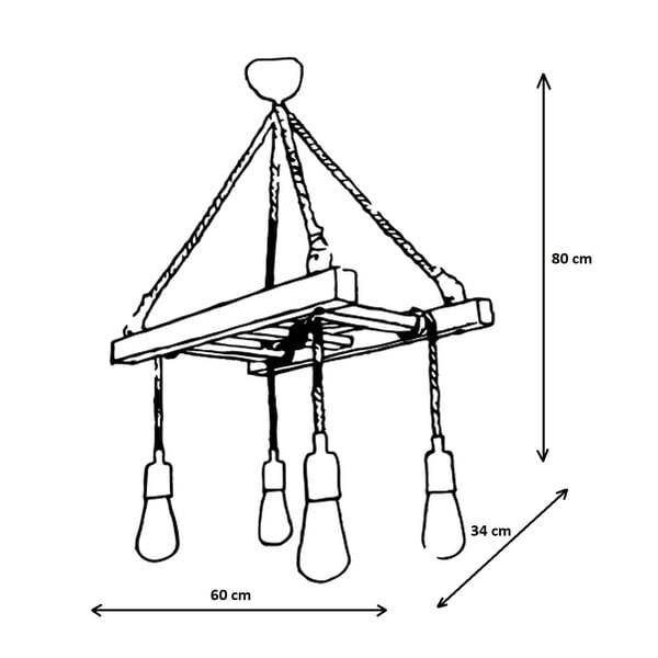 Rjava viseča svetilka Halat – Opviq lights-image-3