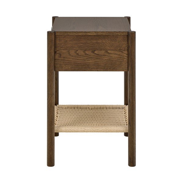 Nočna omarica v hrastovem dekorju v temni naravni barvi Monfort – Actona-image-3