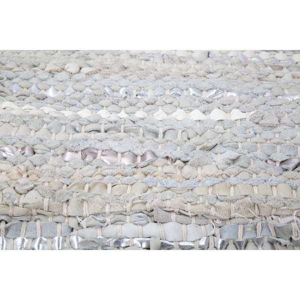 Usnjeni puf z bombažnimi detajli Mauro Ferretti Delhi Quadrato-image-2