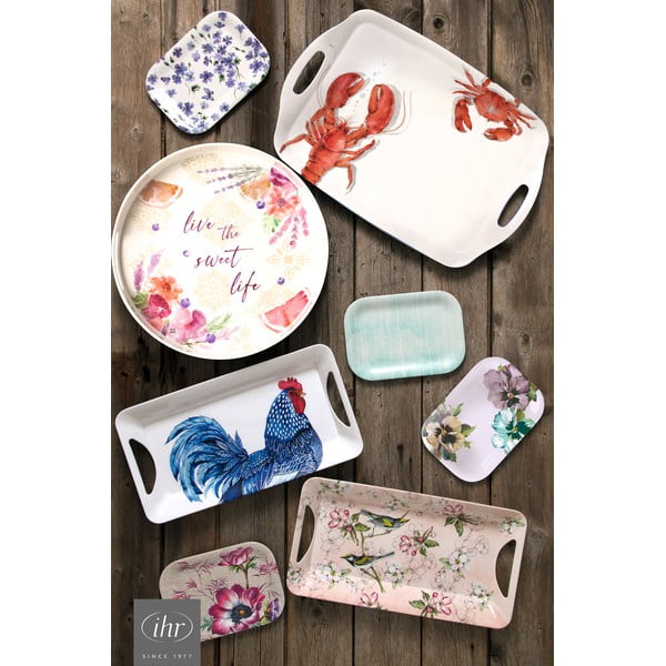 Namizni tekač iz organskega bombaža 150x45 cm Blue Plumage - IHR-image-2