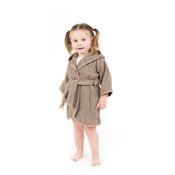 Siv bombažni otroški kopalni plašč velikosti 1-2 let - Tiseco Home Studio-image-2