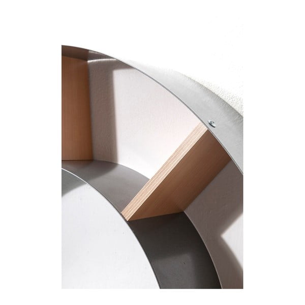 Siva stenska knjižna omara Kare Design Snail-image-1