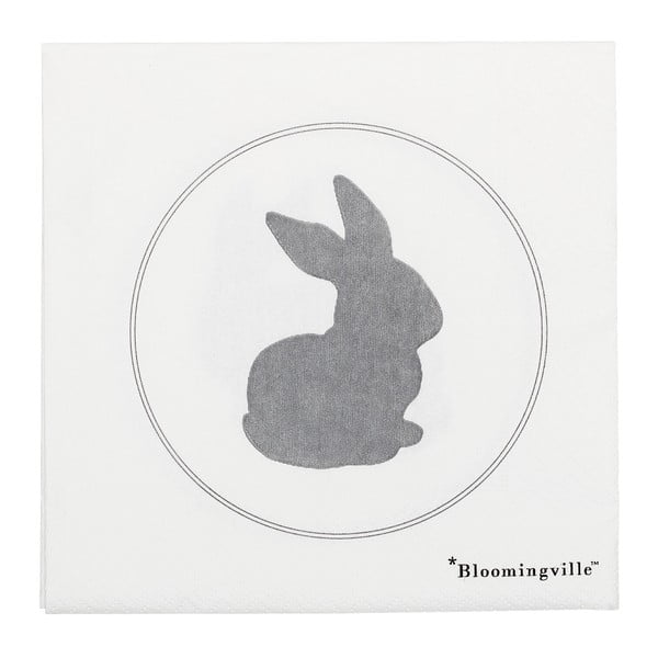 Komplet 20 papirnatih prtičkov Bloomingville Bunny, 33 x 33 cm