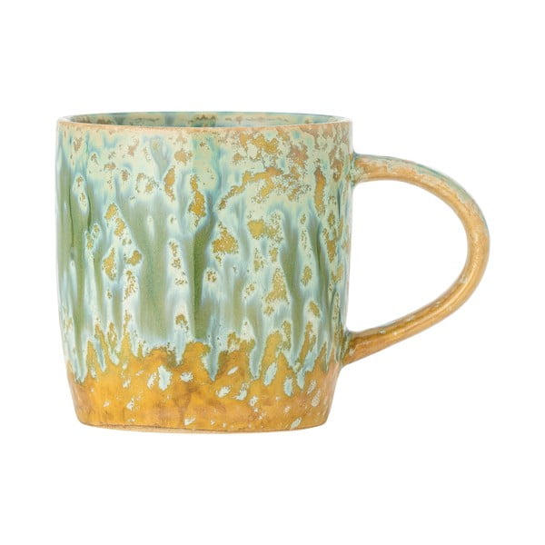 Rumeno-svetlo zelena skodelica iz kamenine 400 ml Milani – Bloomingville