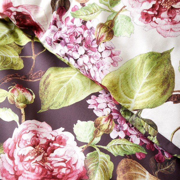 Vijolična bombažna posteljnina za zakonsko posteljo 200x200 cm Pia Floral – RHS-image-4