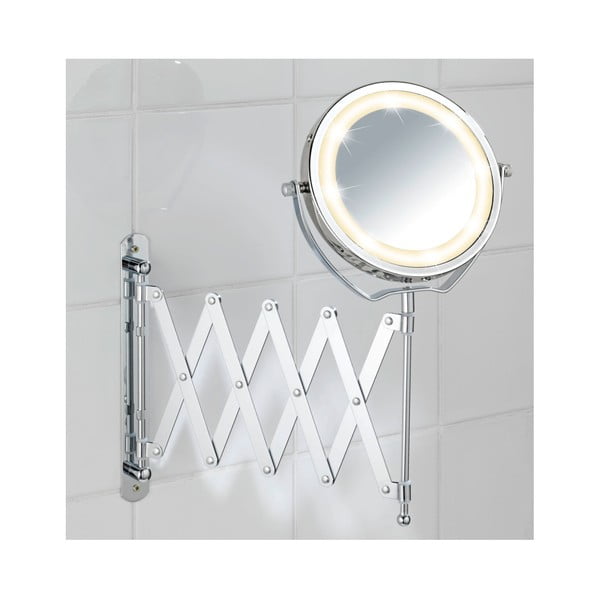 Kromirano kozmetično ogledalo z LED osvetlitvijo Wenko Brolo-image-1