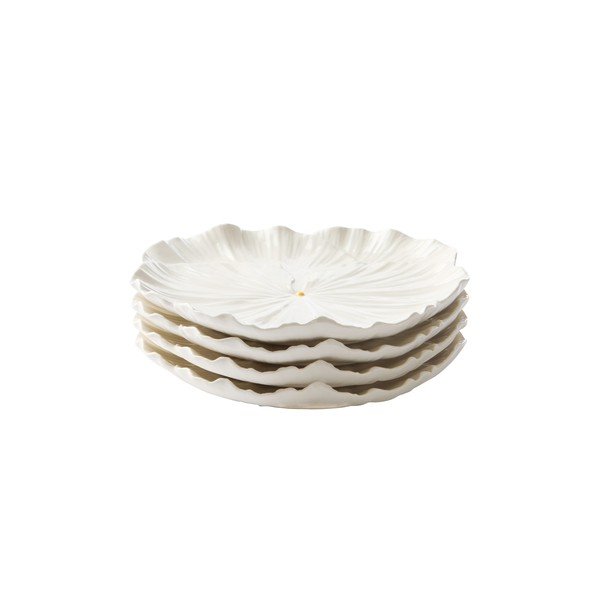Beli porcelanasti krožniki v kompletu 4 ks Elva – Jotex-image-2