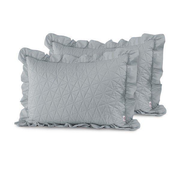 Komplet 2 sivih prevlek za vzglavnik AmeliaHome Tilia, 70 x 50 cm-image-1