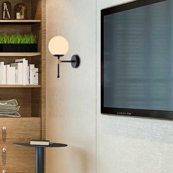 Črna stenska svetilka Squid Lighting Kruva, višina 35 cm-image-3