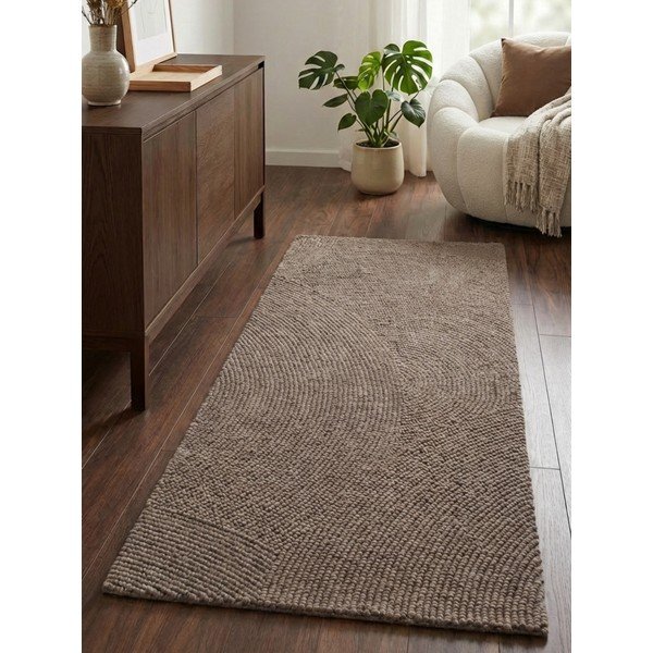 Sivorjav ročno tkan volnen tekač 80x200 cm Calmio – Hanse Home-image-1