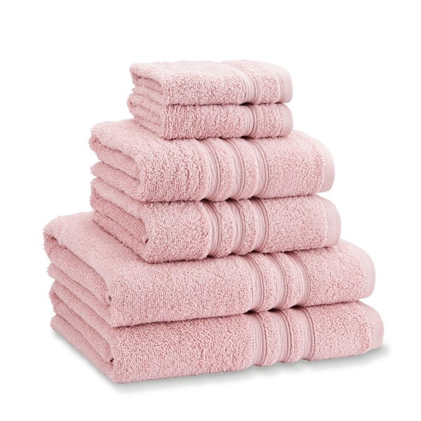 Svetlo rožnati frotirni bombažni komplet brisač 6 ks Zero Twist – Catherine Lansfield