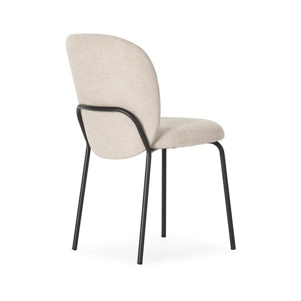 Črni/kremno beli jedilni stoli v kompletu 4 ks Daia – Marckeric-image-4