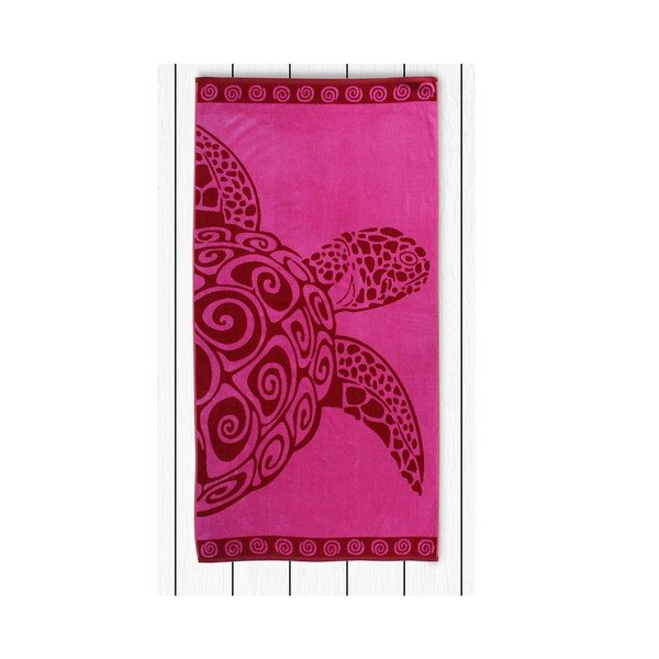 DecoKing Rožnata kopalna brisača Turtle, 90 x 180 cm-image-1