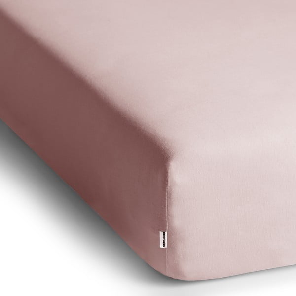 Svetlo rožnata napenjalna rjuha iz jerseyja 140x200 cm Amber – Restilo-image-1