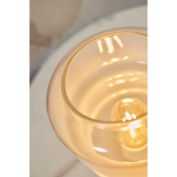 Bela namizna svetilka s steklenim senčnikom (višina 23 cm) Verona – it's about RoMi-image-4