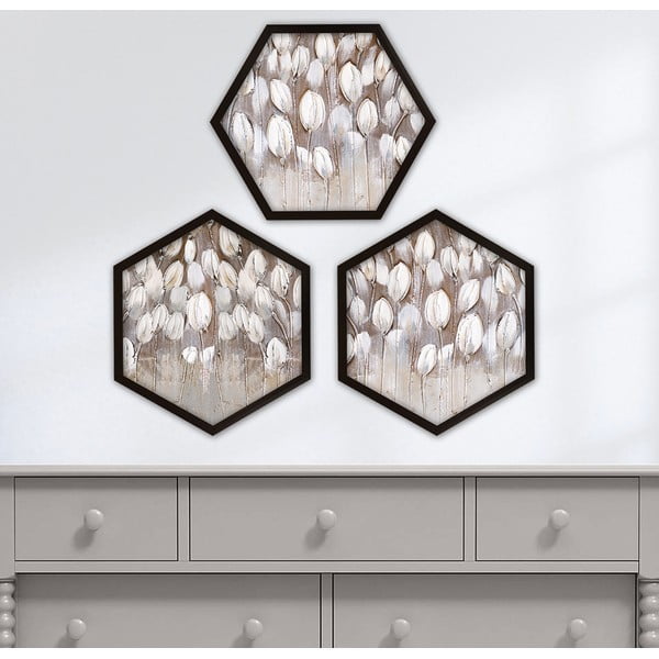 Slike v kompletu 3 ks 35x35 cm Pentagons – Wallity-image-1