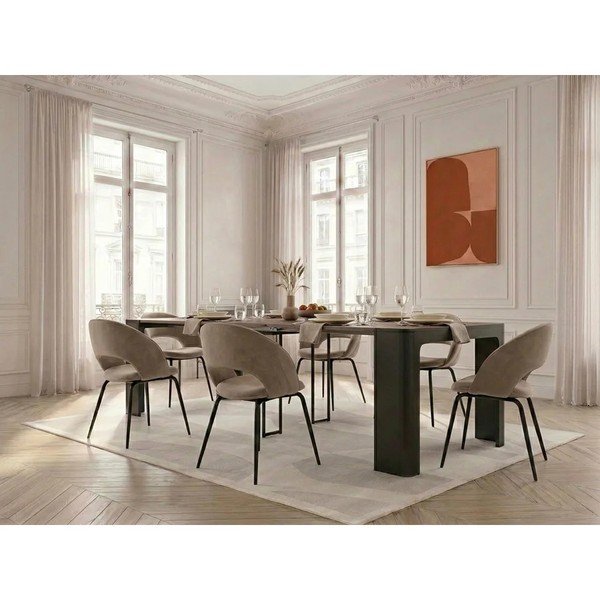 Črna/v naravni barvi stranska mizica 50x110 cm Albane – Bobochic Paris-image-4