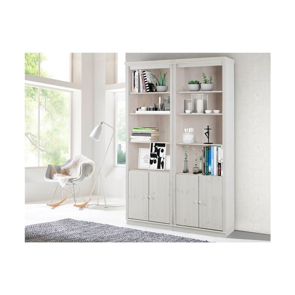 Bel regal iz masivnega bora 148x223 cm Anita – Støraa-image-3