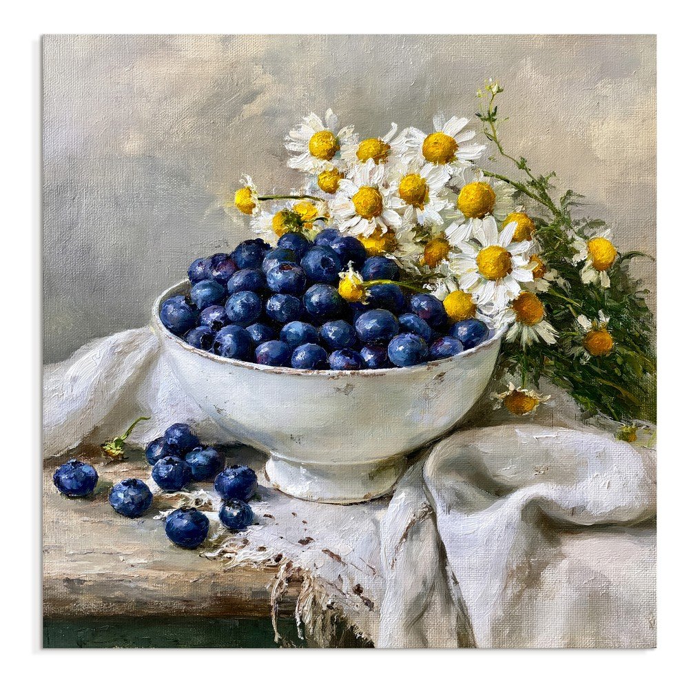 Tiskana slika na platnu 32x32 cm Blueberry Bowl
