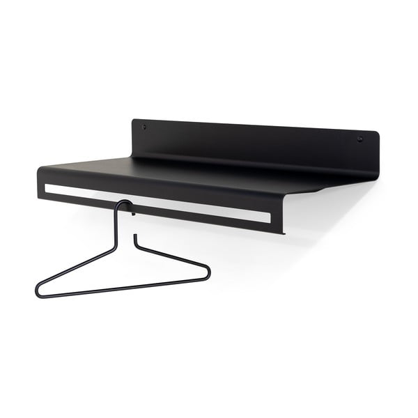 Črn kovinski stenski obešalnik s polico 78 cm Sway – Spinder Design-image-3