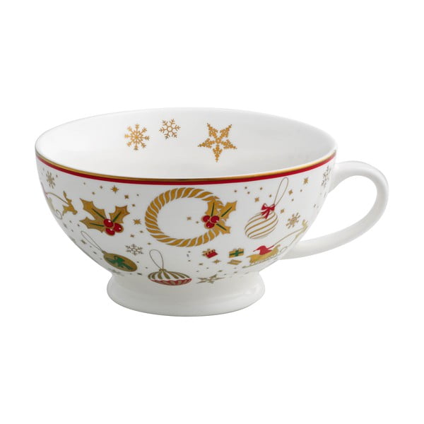 Porcelanasta skodelica za čaj z božičnim motivom Brandani Alleluia New Bone, ⌀ 14 cm