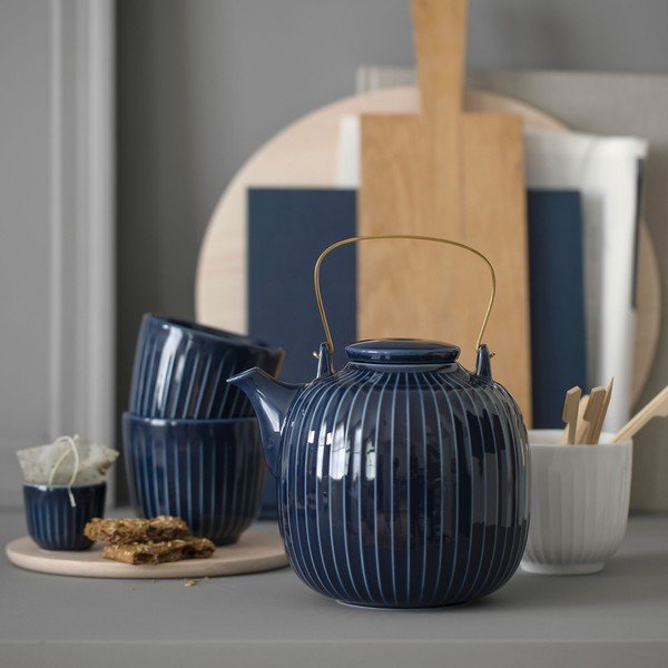 Temno moder porcelanasta skodelica Kähler Design Hammershoi, 200 ml-image-1