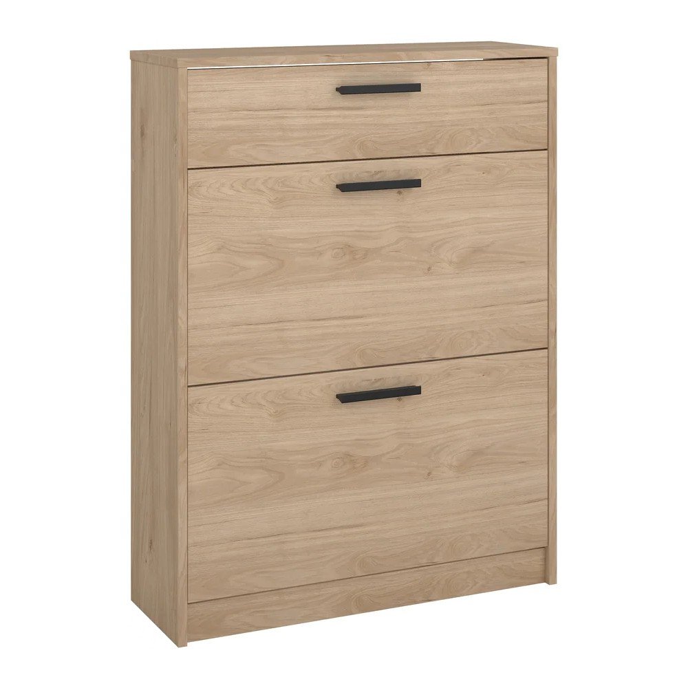 Preklopna omarica za čevlje v hrastovem dekorju v naravni barvi 70x94x24 cm Escape