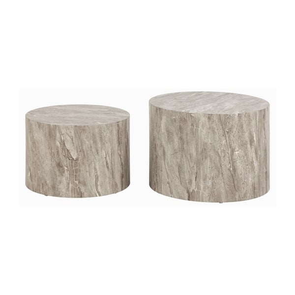 Sive okrogle mizice v kamnitem dekorju v kompletu 2 ks ø 58 cm Dice – Actona-image-4