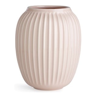 Svetlo rožnata keramična vaza Kähler Design Hammershoi, višina 20 cm