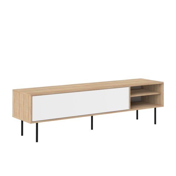 Bela/naravna TV omarica v hrastovem dekorju 165x40 cm Ampère – TemaHome-image-3