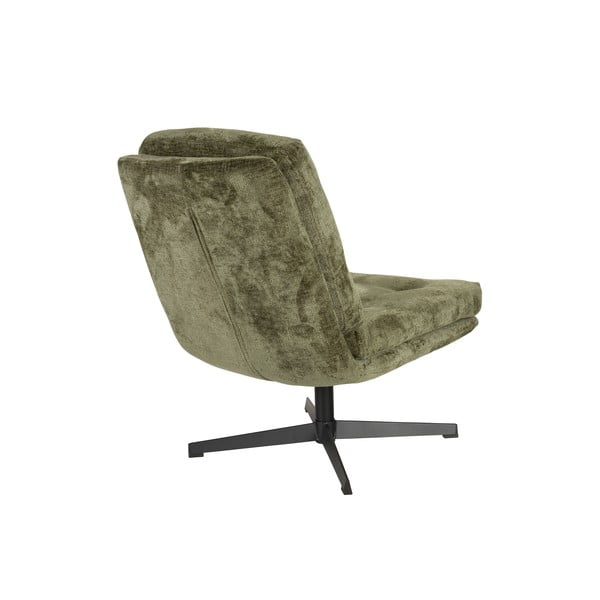 Zelen vrtljiv fotelj Kai – White Label-image-3