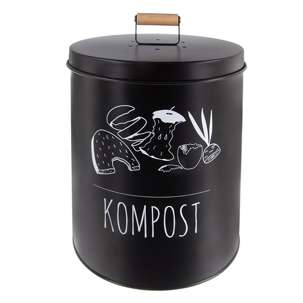 Črn koš za biološke odpadke 8 l BLACK