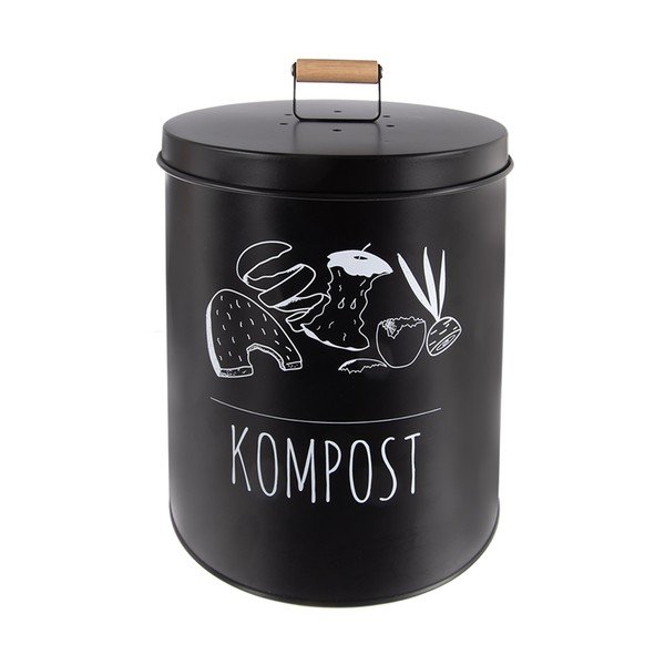 Črn koš za biološke odpadke 8 l BLACK – Orion