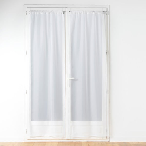 Bele prosojne zavese v kompletu 2 ks iz mikrosatena 70x200 cm Voiline – douceur d'intérieur
