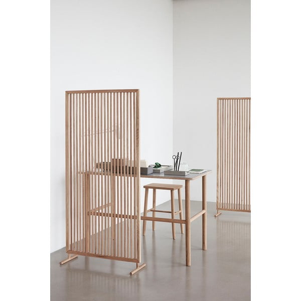 Barsko stol iz masivnega hrasta v naravni barvi (višina sedeža 52 cm) Folk – Hübsch-image-1