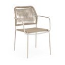 Kovinski vrtni stol v bež in naravni barvi Jable – Bizzotto