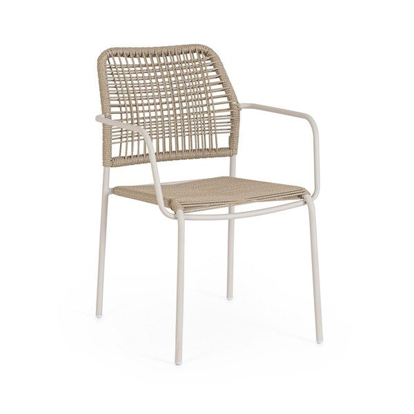 Kovinski vrtni stol v bež in naravni barvi Jable – Bizzotto