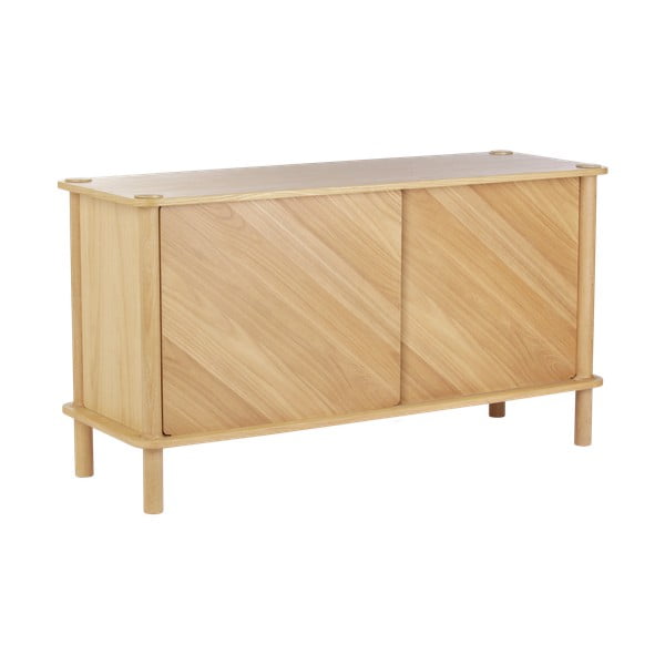 Komoda iz masivnega hrasta z drsnimi vrati v naravni barvi 135x73,5x48 cm Italic – UMAGE-image-2