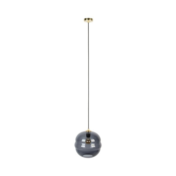 Siva viseča svetilka s steklenim senčnikom ø 28 cm Lauren - White Label