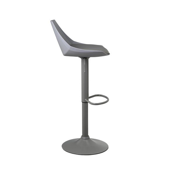 Sivi barski stoli v kompletu z nastavljivo višino 2 ks iz umetnega usnja (višina sedeža 56,5 cm) – Casa Selección-image-1