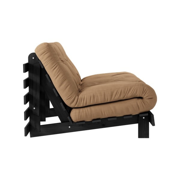 Rjava raztegljiva sedežna garnitura 140 cm Roots Black Night – Karup Design-image-4