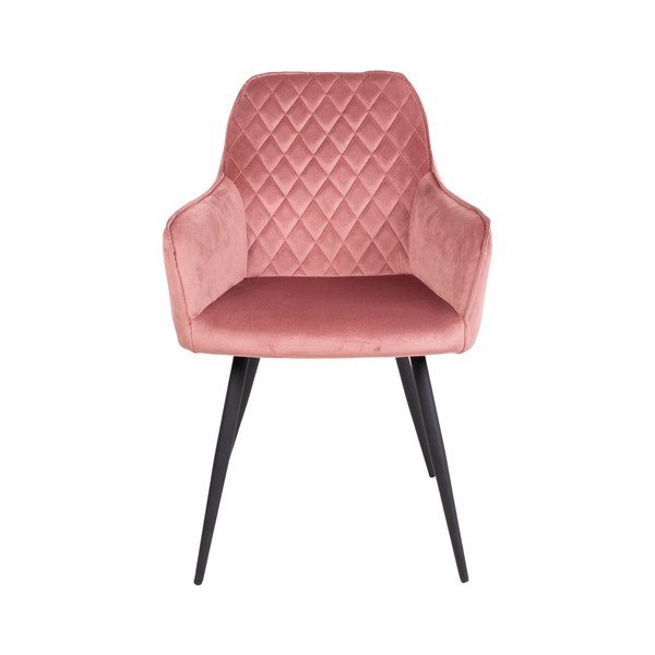 Komplet 2 roza žametnih jedilnih stolov House Nordic Harbo-image-1