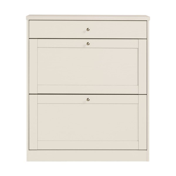Bež preklopna omarica za čevlje v mat dekorju 90x103x25 cm Heide – Støraa