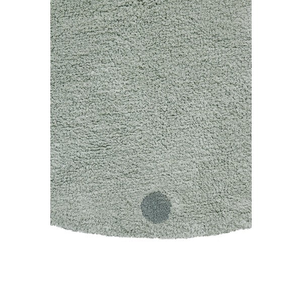 Svetlo zelena pralna ročno tkana bombažna otroška preproga ø140 cm Round Dot Blue Sage – Lorena Canals-image-3