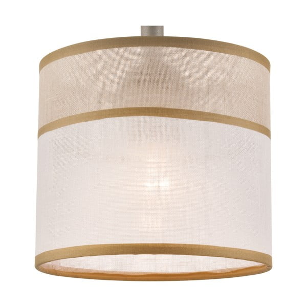 Svetlo rjava stropna svetilka s tekstilnim senčnikom ø 16 cm Andrea – LAMKUR-image-4