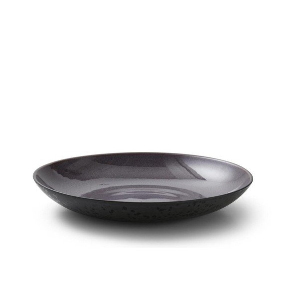 Črna kamnita skleda z notranjo glazuro v vijolični barvi Bitz Mensa, premer 40 cm-image-1